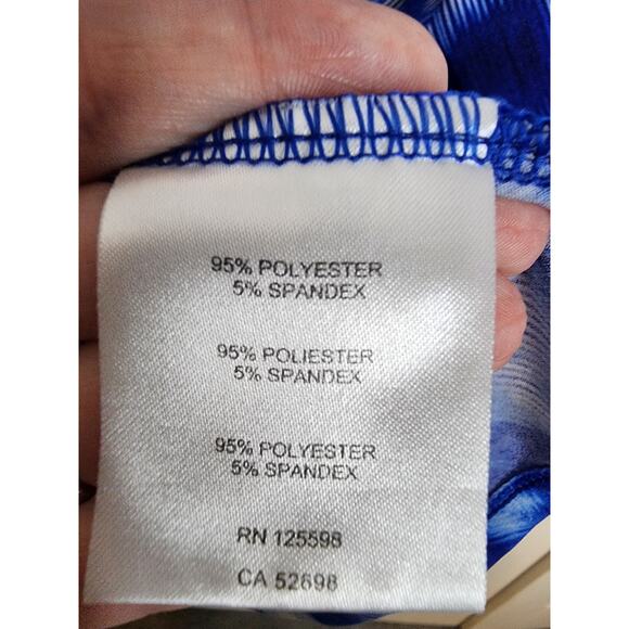 Ellen Tracy Blue Sleeveless Blouse with Front Pocket, Small - Picture 6 of 6